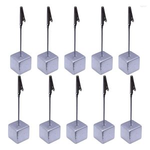 Pack Of 10 Place Card Holder - Wedding Name Table Setting Marker Shop Display Price Tag Silver