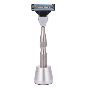 Blade 1 Handle 1 Base Safety Razors 304 Stainless Steel Men Shaving Manual Holder Blank Without Blades Body Hair Shaver