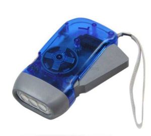 Nuovo protable 3 LED Dynamo Wind Up Torcia Torcia Light Hand Press Crank NR Camping Free Fast DHL Ship Alkingline