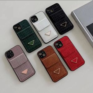 Designer-Telefonhüllen Kartentasche P-Hülle für iPhone 14 Pro Max Plus 13 12 11 XS XR 8 7 Herrenmode Krokodilleder Phonecase Cover Shell Neu