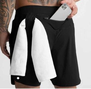 Lulu Shorts Men Yoga Sports Fifth pants Outdoor Fitness Quick Dry Back zipper pockets lulus Solid Color Casual Running High quality sweatpants