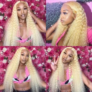 Deep Wave 613 Hd Lace Frontal Wig 13x6 Glueless Brazilian 13x4 Wet And Wavy Water Wave Curly Blonde Lace Front Wigs Human Hair