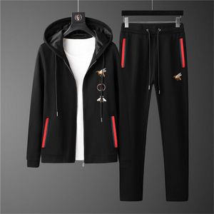 Tuta da uomo di lusso Set da 2 pezzi Felpe con cappuccio casual Felpa Pantaloni della tuta Tuta sportiva da uomo Stampa da jogging S-3XL Abbigliamento sportivo stampato Marca Q45