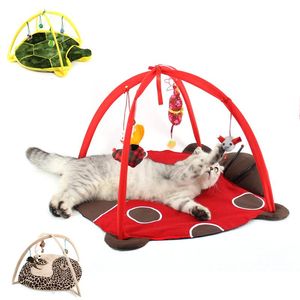 Pennor roliga hängmattor för katter tecknad katt som spelar tält skrapa doard mat säng mobil aktivitet som spelar mat katt leksaker träning leveranser
