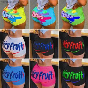 Frauen Shorts Sexy Hohe Taille Booty Shorts Frauen Plus Größe Radfahren Leggings Sommer Fitness Kleidung Weibliche Juicy Fruit Shorts Großhandel T230603