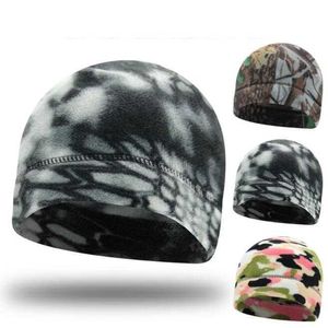 Utomhus camo fleece mask hatt cykel cykel cykling varm mössa mössa balaclava skidåkning snowboard ansikte skyddande masker taktiska amy hattar