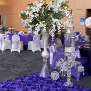 クリアクリスタルフラワーディスプレイスタンド花瓶の結婚式のテーブルセンターピース装飾的な人工フラワーテーブルセンターピースImake953
