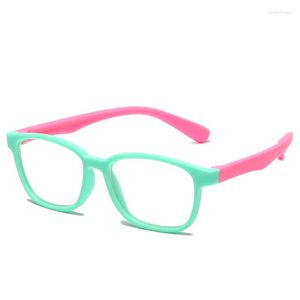 Sonnenbrille Anti Blaulicht Kinderbrille Jungen Mädchen Optischer Rahmen Computer Transparente Kinder Silikon Weiche Brillen Mit Etui