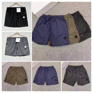 Designer de verão homens nylon nadar shorts monclair moda cavalheiro bolsos laterais swimear menino fechamento com zíper bolso traseiro tonal calças curtas