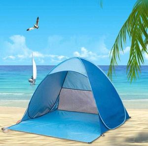 Bärbar utomhusfiske Picknickstrandtält Fällbar resekamping med väska UV ProtectionT/Summer Season Sandtält Backpacking Canopy Shelter