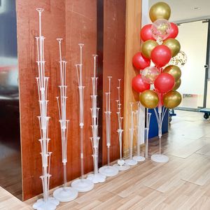 Andra evenemangsfestleveranser 1 2Set Column Balloon Stand för Baby Shower Birthday Wedding Decoration Eid Baloon Arch Kit Pump Clip Ballonger Tillbehör 230603