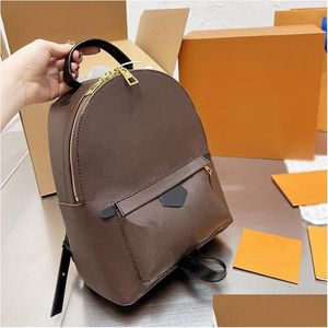 Luxus Designer Schultasche Palm Mini Frühling Rucksack Frauen Leder Shoder Messenger Shop Taschen Geldbörsen Satchel Tote M44873 Drop Delive Dhv6A