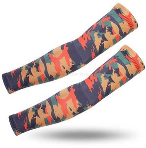 Compression Cycling Basketball sports Arm Protective Sleeve Sublimated Camo Anti UV Fishing Hunting Cuff Ice Silk Cooling Sleeves Cover Gear
