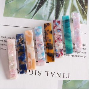 Hair Clips Barrettes Fashion Acetate Colorf Women Elegant Resin Metal Lady Girls Hairpins Accessories Drop Delivery Jewelry Hairjew Dhhbx