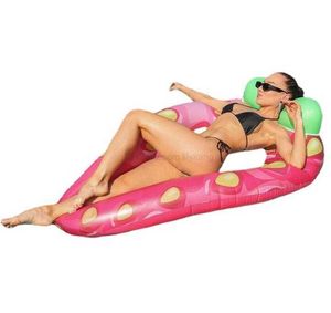 Wasserpool schwimmt Erdbeere Matratze Schwimmbecken Sitzring schwimmende aufblasbare Schlafmatte Wasserhängematte Erwachsene Schwimmen Liegestuhl Alkingline