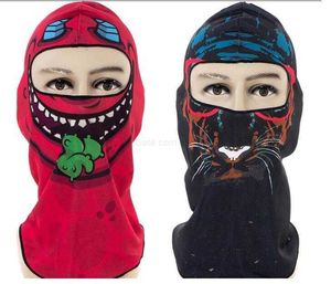 Outdoor Snowboard Face Maski Czaszka Maski SKI SKILL SKILL CYKL SPandex Motorcycle Mask Cap Winter 3D Cartoon Hap Hat