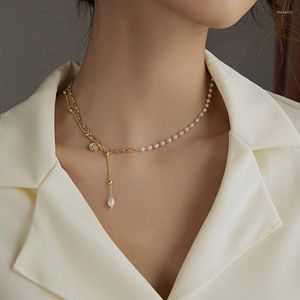 Naszyjniki Ustaw wróżki lato świeże eleganckie vintage Pearl Pearl Damskie Red Collarbone Prosta biżuteria Amazon