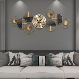 Wall Clocks Luxury Clock Modern Design Art Big Size Gold Color Simple Digital Silent Battery Reloj Pared Decoration