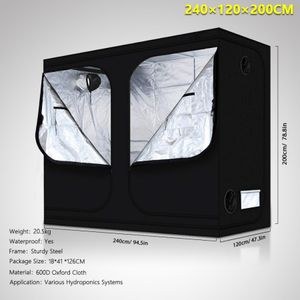 Plant Grow Lights Tält 60/80/100/120/150/240 cm Grow Box inomhus Hydroponic Grow Room Home Plant Garden For Greenhouse Plant Light Tent