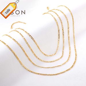 Prawdziwe złote łańcuchy 14k plamy mniej stalowe wyniki biżuterii łańcuchowe łańcuchy szyi dla kobiet