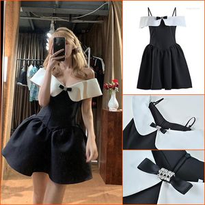 Casual Dresses One Shoulder Sheath Little Black Dress Fashion Rose Pattern For Women