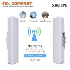 Маршрутизаторы Comfast CFE313AC 900 Мбит / с 5,8 г Wi -Fi CPE Беспроводной AP Bridge 5 км длинный диапазон 12DBI Wi -Fi Антенна наружный ретранслятор.