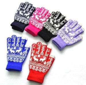 Vuxen Varma vinterhandskar Festival Jul Halloween Magic Knit Glove For Mens Women Finger Touch Screen Gloves vandring Cycling Sport Glove