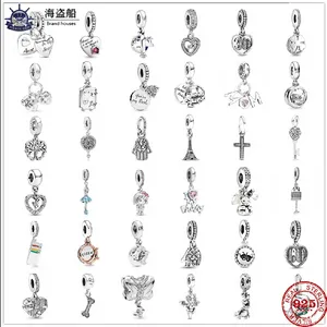 Для Pandora Charms Authentic 925 Серебряные бусин стежки бисер Семейный древо маленькое детское браслет очарование