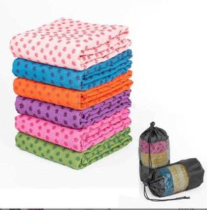 silicone dot yoga blankets towels Anti slip soft Microfiber Towels Mats Fitness Exercise Blanket outdoor camping tent beach towel Gym workout Pilates pad