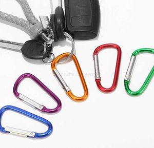 Aluminum Snap Carabiner D-Ring Key Chain Clip Keychain Hiking Camp Mountaineering Hook Climbing Accessories mini snap clip keychain ring