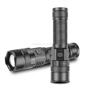 LED Flashlight 9000 Lümen XHP70.2 En Güçlü El Flashlight 26650 USB Şarj Edilebilir Torch XHP70 Dış Mekan Av lambası El Işık Alkingline