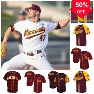 XFLSP GLAC202 Herr Max Meyer Minnesota Golden Gophers Baseball Jersey Joshua Culliver Nick Lackney Jord Kozicky Custom Jersey