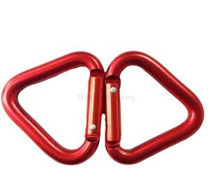 Büyük Boyutlar 5.4cm Üçgen Karabinacılar Snap Hooks Alüminyum Tokalar Kilitli Karabaş Klipsi Keychain Açık Alüminyum Alaşım Metal Kanca Alüminyum