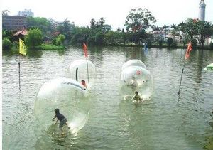 0,8 mm tjock PVC -material Uppblåsbar vattenbubbla stort uppblåsbart vatten promenadboll vatten roligt pool leksak Uppblåsbar dansboll