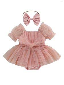 Girl Dresses Toddler Infant Baby Girls Princess Dress Sleeveless Floral Lace Bowknot Pageant Tutu Gown Formal Dance Birthday Wedding Party