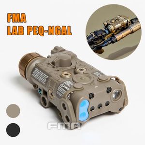 Yeni Sürüm FMA Lab PEQ-NGAL Mini Sürüm PEQ Taktik Airsoft Lab Peq Ngal LED + IR Kırmızı Lazer Av Pil Kılıfı TB1398