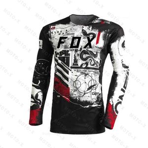 قمصان الرجال 2023 Motocross Mountain Enduro Clothing Bicycle Moto Downhill T-Shirt Hpit Fox Women Men Cycling Mtb Mtb Prmx