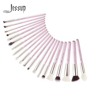 Pinsel Jessup Make-up-Pinsel-Set, Puder, Lidschatten, Blender, Foundation, Liner, Lippenpinsel, 20 Stück, Blushing Bride, natürliches synthetisches Haar