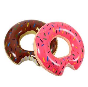 Partihandel Ny 90 cm Donut Swimming Float Uppblåsbar simning Ring Swimming Pool For Children Life Buoy Beach Toys Summer Toys