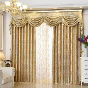 Занавески для занавески для гостиной столовая спальня Valance Современная роскошная европейская утолщающая штриховая мантия вилла