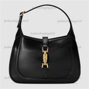 Jackie 1961 Średnia skórzana torba na ramię 636709 LUXURYSSURYS PROJEKTORY MINI HOBO 1961 Charakterystyczna klasyczna czarna skórzana torebka Crossbody Mała torebka