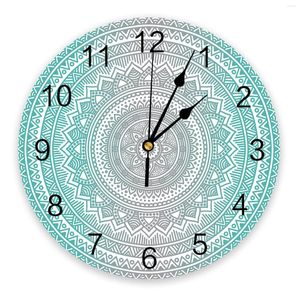 Orologi da parete Mandala Geometric Gradient Art Clock per la decorazione domestica moderna Teen Room Living Needle Hanging Watch Table