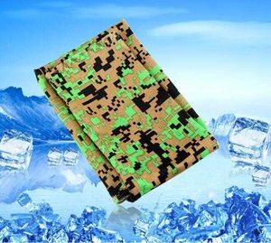 Camo Cycling Arm ärmar Ice Silk Cool Compression Print Arm täcker Basketball Sports Arm Guard Cycling Protective Fishing Leg Warmer