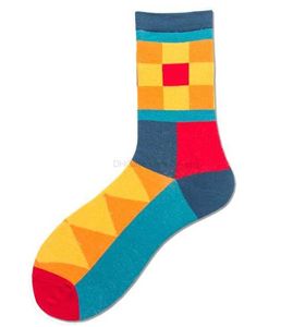 Skarpetki dla dorosłych swobodne bawełniane skarpetki w pojemności wielokolorowej mody męskie męskie damskie British Happy Scors Basketball Druscate Sock Sox