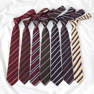 Bow Ties Fashion Wine Red Tie Japanese Shirt Male College Striped Graduation Bachelor Dress Female Clothes Accessories