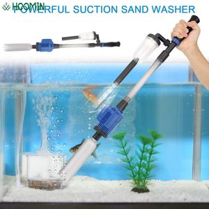 Verktyg Aquarium Siphon Operated Cleaner Electric Siphon Filter US Plug Vakuum Gravel Vattenväxlare Fisk Tank Sandbricka