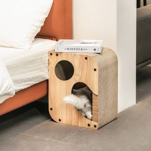 Scratchers Cat Scrating Board Creative Diy Pet's Tree Hole kształt Nest Pionowy Dandier Pionowy Dandier Eco Cat's Pet Pet Material