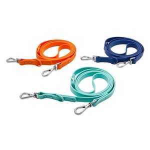 Trelas à prova dwaterproof água trela do cão pvc cabeça dupla dois trelas do cão ajustável longo curto pet andando treinamento chumbo ao ar livre amarrado cães corda