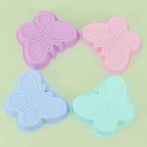 Stampo in silicone a forma di farfalla 3D fatto a mano foro singolo antiaderente fai da te torta fondente tortiera forniture per feste di compleanno