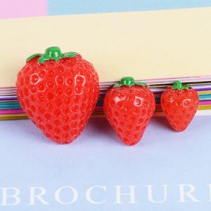 Resina Strawberry Acessórios Creme Estojo Celular Estojo Lápis Acessórios Diy Resina Acessórios de Cabelo Infantil 1224428